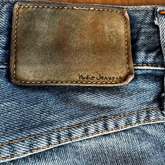 Nudie Jeans Steady Eddie Slim Straight Leg  Cotton Denim 30x29 Italy Button Fly - Picture 14 of 16